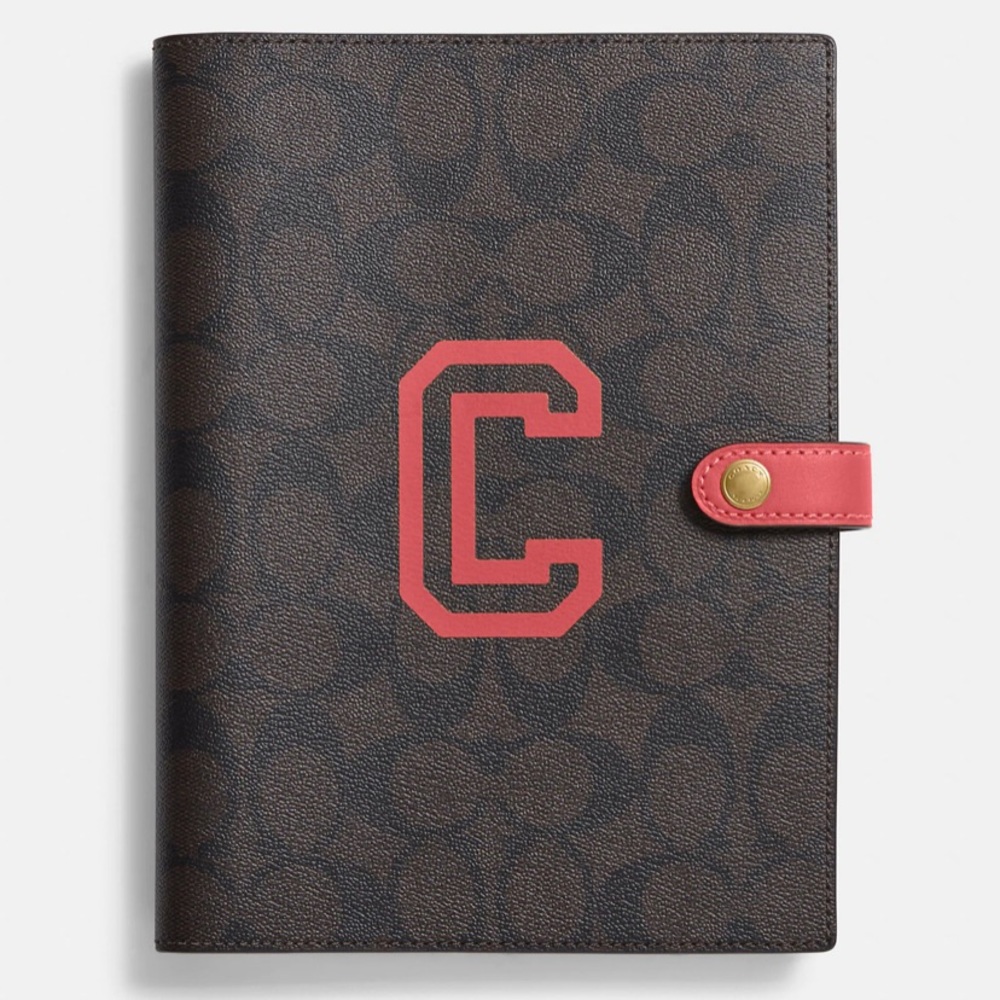 NWT💃Coach Notebook In Signature Canvas With Varsity Motif - Picture 4 of 6